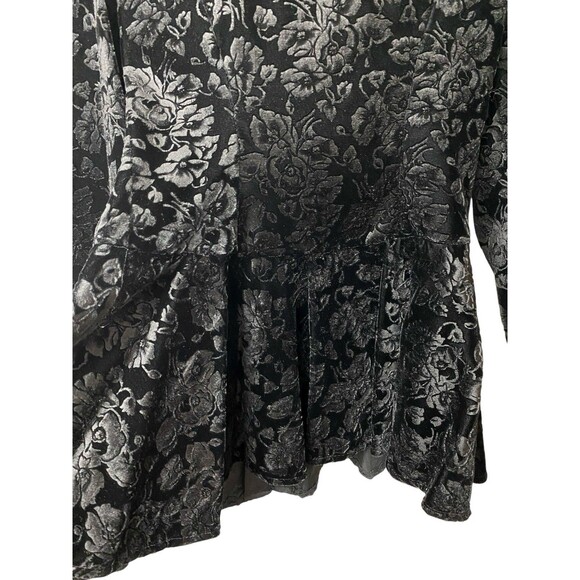 Vintage Scott McClintock Velvet Jacket 6 Strong Shoulder Peplum Goth Steampunk - Picture 4 of 8